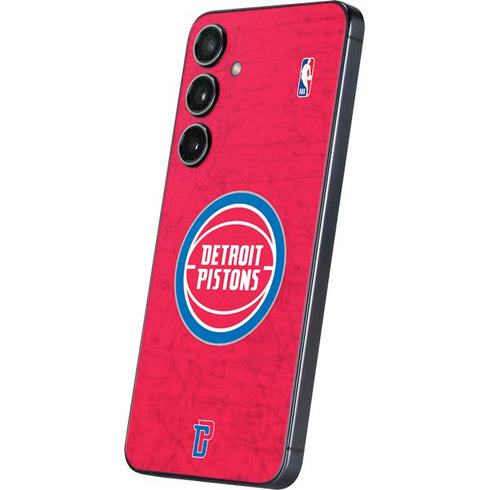 NBA Detroit Pistons Distressed Galaxy S25 Skin